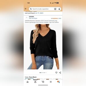 Black V-Neck Sweater